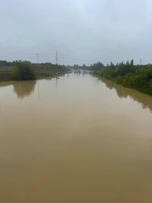 A421 In Bedford Remains Closed Due To Flooding